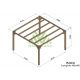 Pergola autoportée en bois 4x4M FUENGIROLA - Maderland