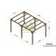 Pergola autoportée en bois 5x3M FUENGIROLA - Maderland