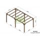 Pergola autoportée en bois 6x3M FUENGIROLA - Maderland