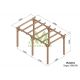 Pergola autoportée en bois 5x3M SITGES - Maderland