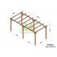 Pergola autoportée en bois 6x3M SITGES - Maderland