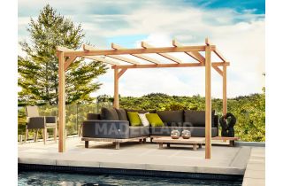 Pergola autoportée en bois 6x4M LINARES - Maderland