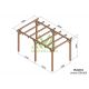 Pergola autoportée en bois 5x3M LINARES - Maderland