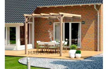 Pergola adossée en bois 6x4M CÁDIZ - Maderland