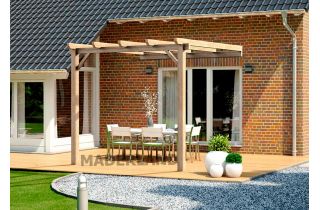 Pergola adossée en bois 4x3M CÁDIZ - Maderland