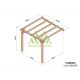 Pergola adossée en bois 3x3M CÁDIZ - Maderland