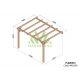 Pergola adossée en bois 4x3M CÁDIZ - Maderland