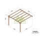 Pergola adossée en bois 4x4M CÁDIZ - Maderland