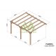 Pergola adossée en bois 5x4M CÁDIZ - Maderland