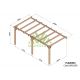Pergola adossée en bois 6x3M CÁDIZ - Maderland