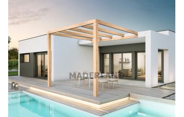 Pergola adossée en bois 4x4M BURGOS - Maderland