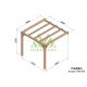 Pergola adossée en bois 3x3M BURGOS - Maderland