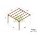 Pergola adossée en bois 4x4M BURGOS - Maderland