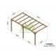 Pergola adossée en bois 6x3M BURGOS - Maderland