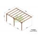 Pergola adossée en bois 6x4M BURGOS - Maderland