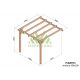 Pergola adossée en bois 3x3M ANDORRA - Maderland