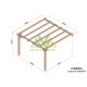 Pergola adossée en bois 4x4M ANDORRA - Maderland