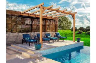 Pergola adossée en bois 4x3M ANDORRA - Maderland