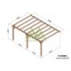 Pergola adossée en bois 6x4M PALMA - Maderland