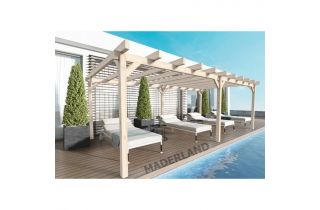 Pergola autoportée en bois 6x4M MARSELLA - Maderland