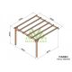 Pergola adossée en bois 4x4M PALMA - Maderland