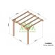 Pergola adossée en bois 3x3M PALMA - Maderland