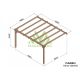 Pergola adossée en bois 5x4M PALMA - Maderland