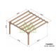 Pergola adossée en bois 5x5M SEVILLA - Maderland