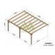 Pergola adossée en bois 7x5M SEVILLA - Maderland