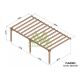 Pergola adossée en bois 9x5M SEVILLA - Maderland