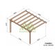 Pergola adossée en bois 5x4M SEVILLA - Maderland