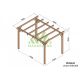 Pergola autoportée en bois 4x3M LINARES - Maderland