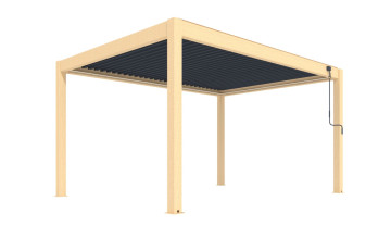 Pergola bioclimatique autoportée Océo Air 3x4 M en aluminium