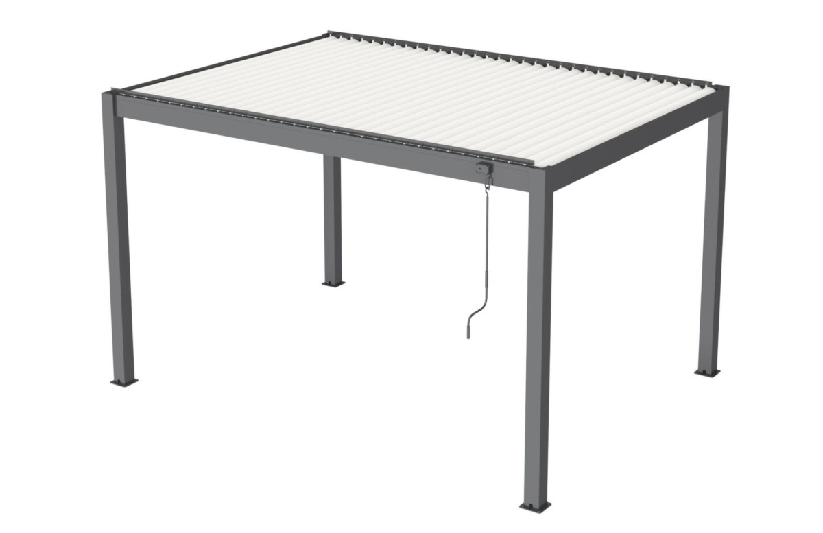 Pergola bioclimatique autoportée Océo Star Led 3x4 M en aluminium