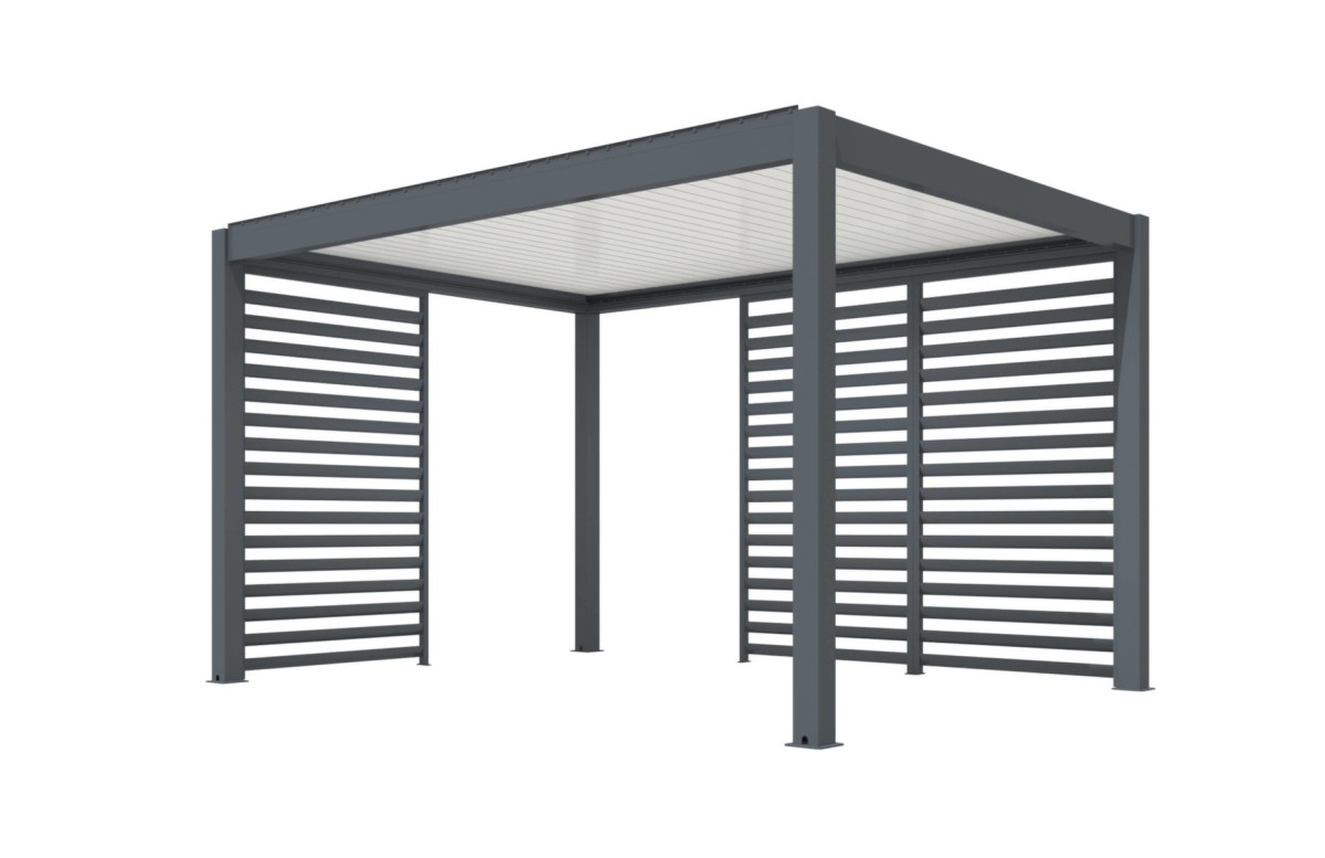 Claustra pour pergola bioclimatique Océo côté 3M en aluminium