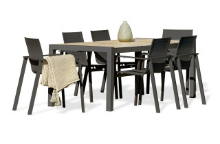 Ensemble table et chaises de jardin en céramique alu pour 6 personnes DCB Garden VENISE