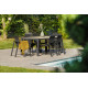 Ensemble table et chaises de jardin en céramique alu pour 6 personnes DCB Garden VENISE