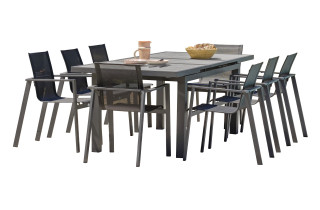Ensemble table et chaises de jardin extensible en céramique alu pour 10 personnes DCB Garden VENISE