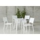 Ensemble table CALIFORNIA et fauteuils de jardin SION-2 4 personnes HEVEA en aluminium et HPL