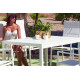 Ensemble table FORMENTOR et fauteuils de jardin LION 200cm HEVEA en aluminium et textilène