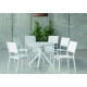 Ensemble table GIGLIO et fauteuils de jardin CORCEGA-3 4 personnes HEVEA en aluminium et HPL