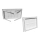 Ensemble table NEFERTI et fauteuils de jardin CORCEGA-3 6 personnes HEVEA en aluminium et textilène