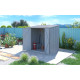 Abri de jardin Chalet-jardin Metal - Bois Vieilli 75 - 2,94M² - Gris