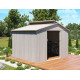 Abri de jardin Chalet-jardin Metal - Bois Vieilli 9384 - 6,54M² - Gris