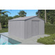 Abri de jardin Chalet-jardin Metal - Bois Vieilli 1010 - 9,05M² - Gris