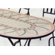 Ensemble table BORA et fauteuils de jardin SHIFA 6 personnes HEVEA en acier et Dralon