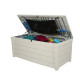 Coffre piscine Keter Résine - Pool Box - 455 L - Blanc