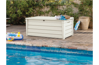 Coffre piscine Keter Résine - Pool Box - 455 L - Blanc