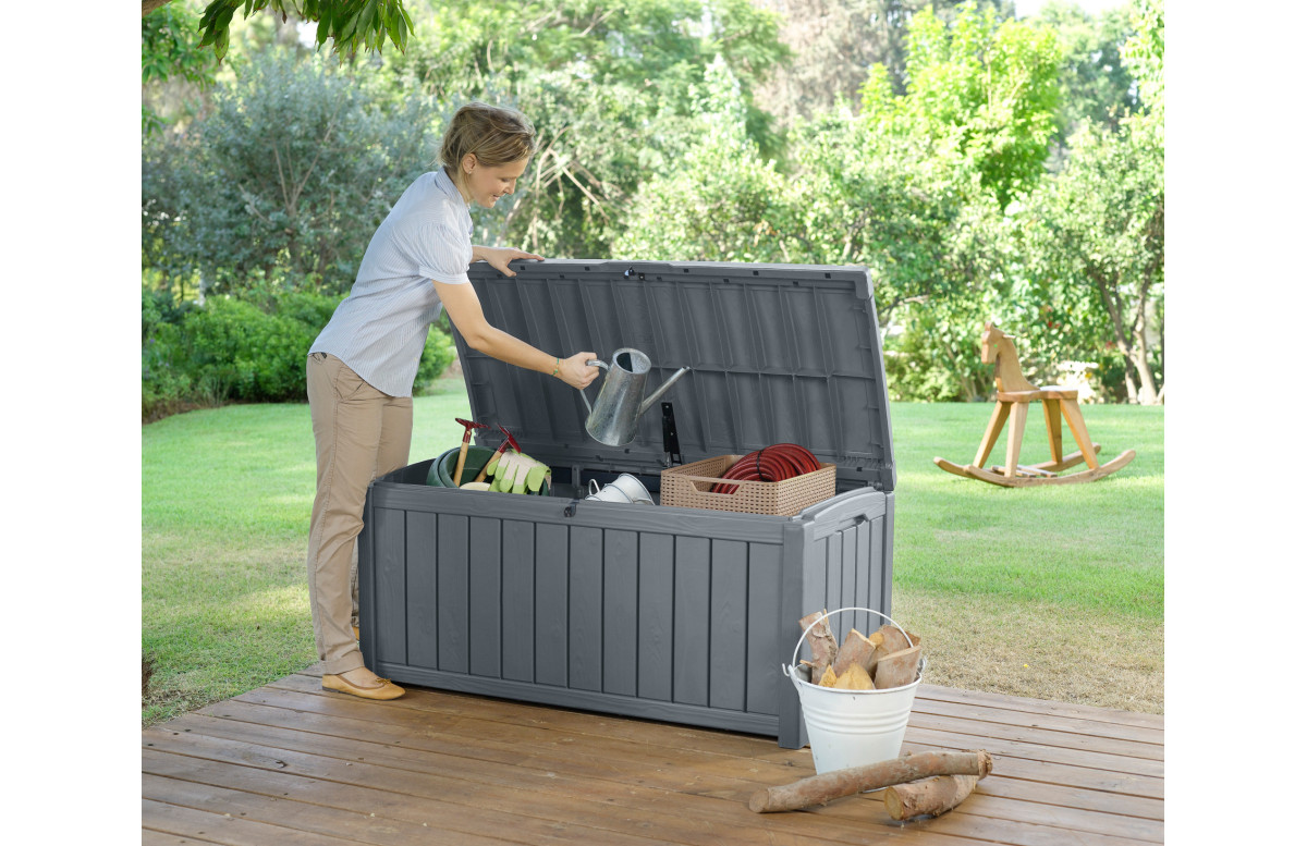 Coffre de jardin Keter Résine - Glenwood - 390L - Gris