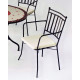 Ensemble table MALAYA et fauteuils de jardin SHIFA 6 personnes HEVEA en acier et Dralon